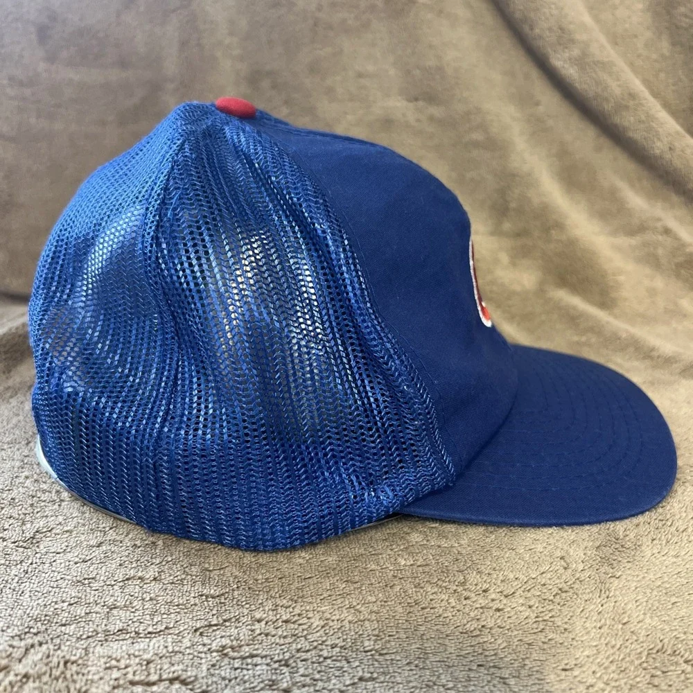 Vintage Chicago Cubs‎ Snapback Hat Cap Twins Enterprise Plain Logo MLB 90s Mesh